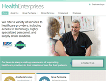 Tablet Screenshot of healthenterprises.org